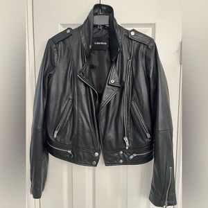 Black leather jacket